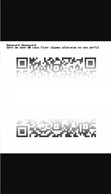 Imagem de QR Code para direcionamento do Monocard