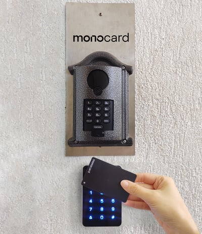 Monocard utilizando como controle de acesso